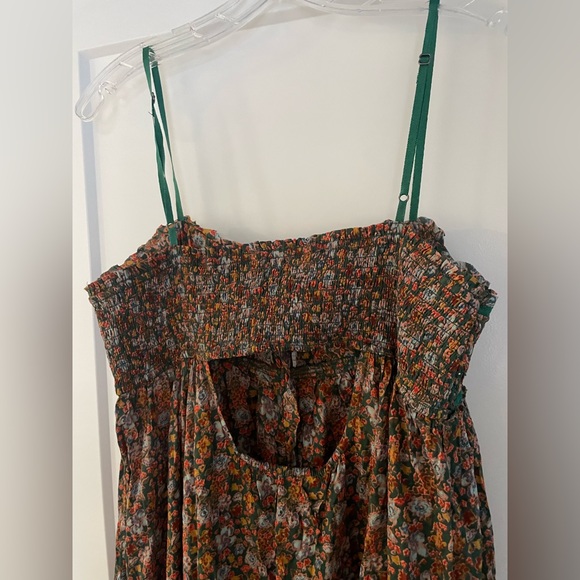 NWT FREE PEOPLE Molly Joe Floral Sundress In Forest Combo , Sz M - Picture 7 of 16